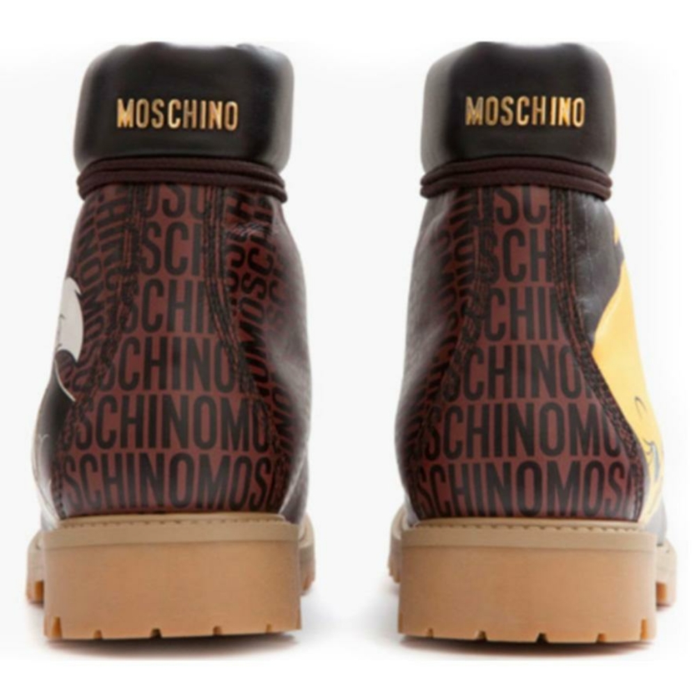 Moschino Looney Tunes Combat Ankle Hiking Boots Collectors Edition - Picture 3 of 11